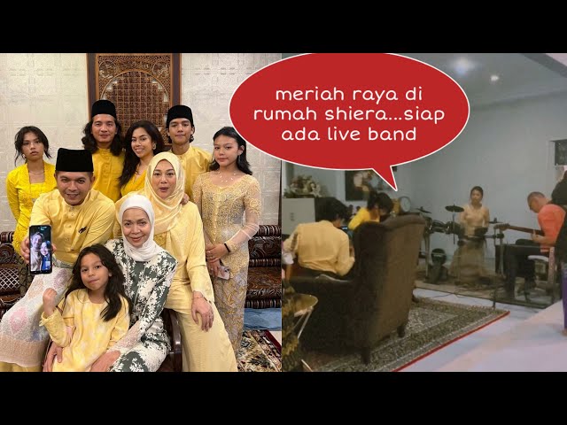 Meriah raya di rumah sharifah shahirah,siap ada live band 😂 class=