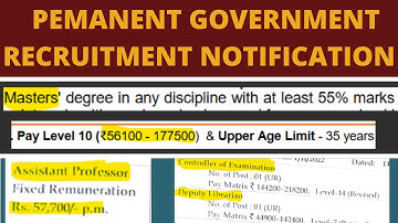 With Only PG Get Regular Assistant Professor in Govt. College | Rs 57,700 pm | Non Teaching Vacancy