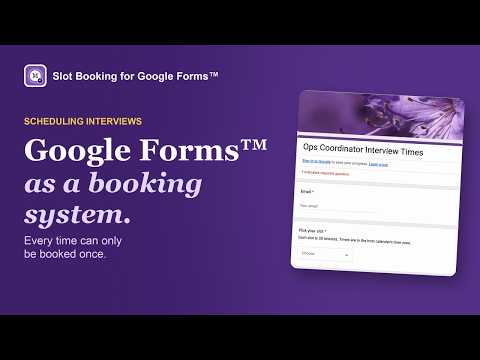 How to Schedule Interviews in Google Forms (Free Booking System)