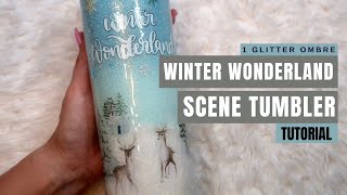 Winter Wonderland Scene Tumbler Tutorial | HTVRont Transfer Tape | EPIC FAIL &amp; How I Fixed It!