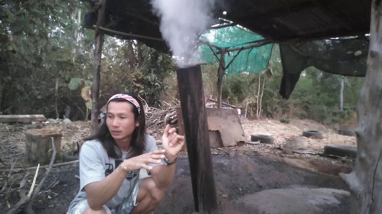 เผาถ่าน​เตา​ผี​3​อบถ่านเพื่อให้ถ่านแกร่ง หลี่เตา​ ปล่อยไฟให้เบาลง​ เป็นแท่งงาม