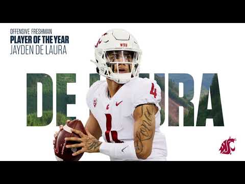 WSU Football: Jayden de Laura named 2021 Pac-12 Offensive Freshman of the Year!