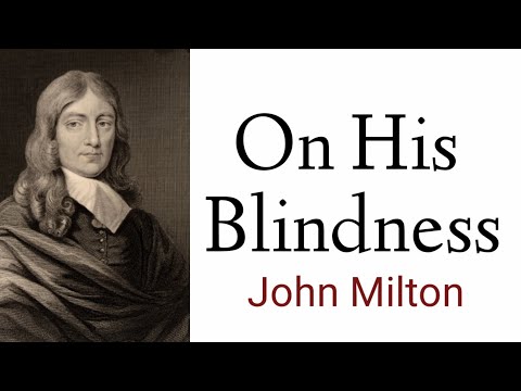 On his blindness by John Milton in Hindi analysis #literature #English