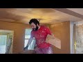 Terraced house renovation DIY - UK Part2 Plastering day with a lot of banter and laughter