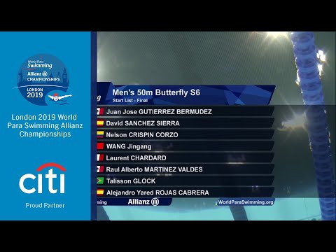 Men's 50m Butterfly S6 Final | London 2019