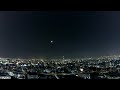 月と金星と大阪の夜景ライブ配信