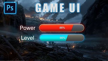 Loading Bar UI | Game UI Design | Game Button In Adobe Photoshop