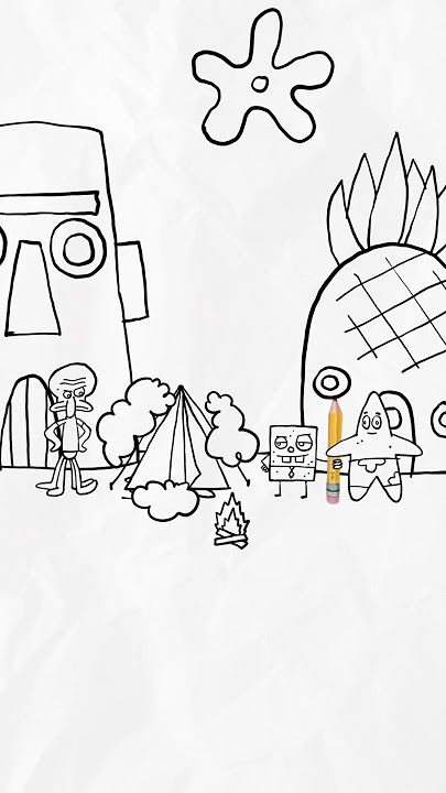 if the camping episode from SpongeBob was created by DoodleBob 🔥 #shorts