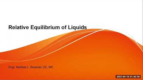 Relative Equilibrium of Liquids