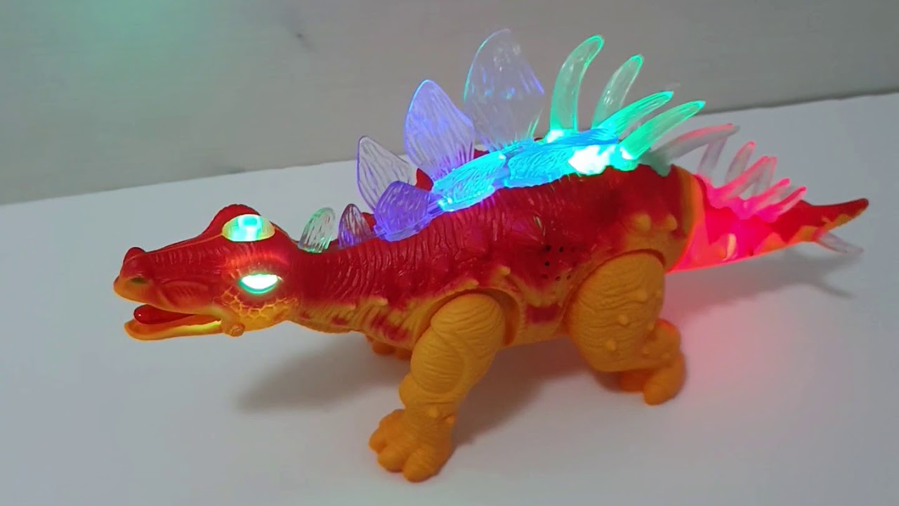 Estegosaurus Dinossauro que Anda e Acende a Luz - Loja Big