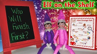 Elf on the Shelf Huge Indoor Scavenger Hunt! Trinity vs Madison!!