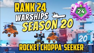 Boom Beach Warships Season 20 Rank 24  Rocket Choppa  Seeker Attacks