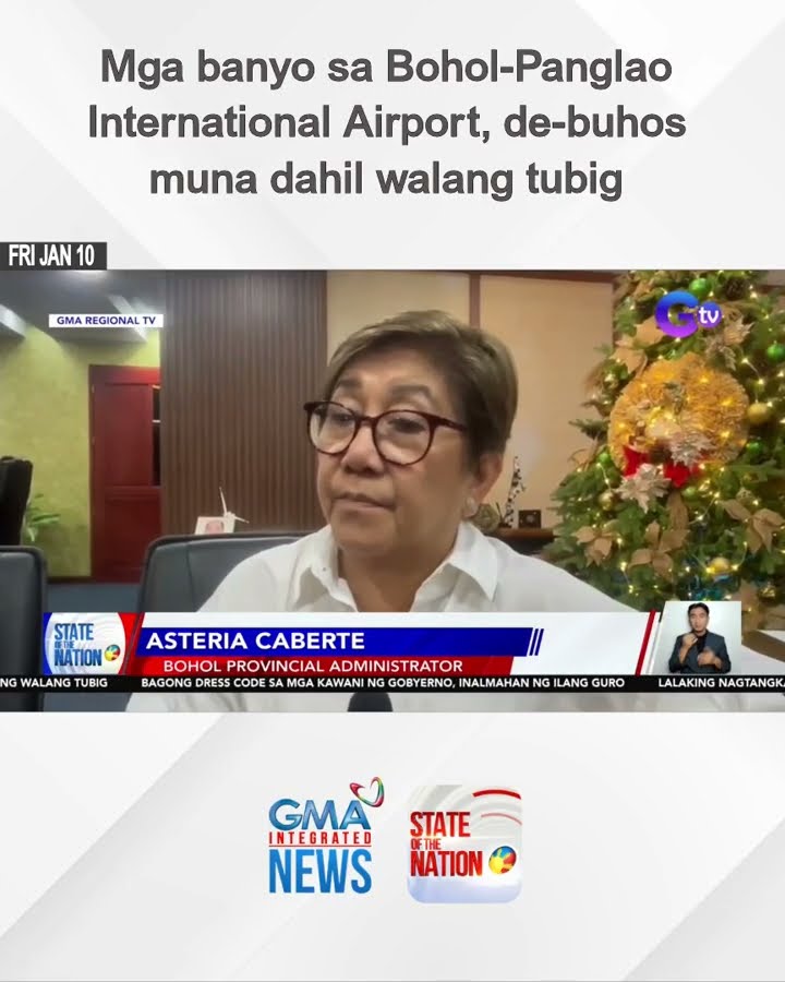 Mga banyo sa Bohol-Panglao International Airport, de-buhos muna dahil walang tubig | SONA
