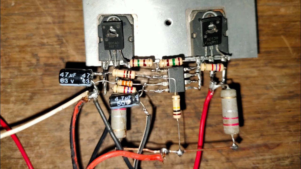 DIY powerful Amplifier class B Ultra bass using C5198 A1941 trasistor