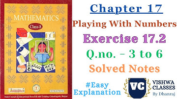 Class 8 | Maths | Chapter 17 | Playing with numbers | Ex. - 17.2 Q.no. 3 to 6 | CG Board SCERT ENG