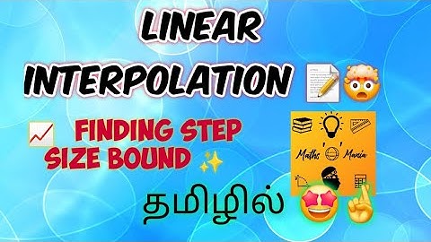 🤯Linear interpolation 📝 | Numerical analysis |  Tamil 🤩