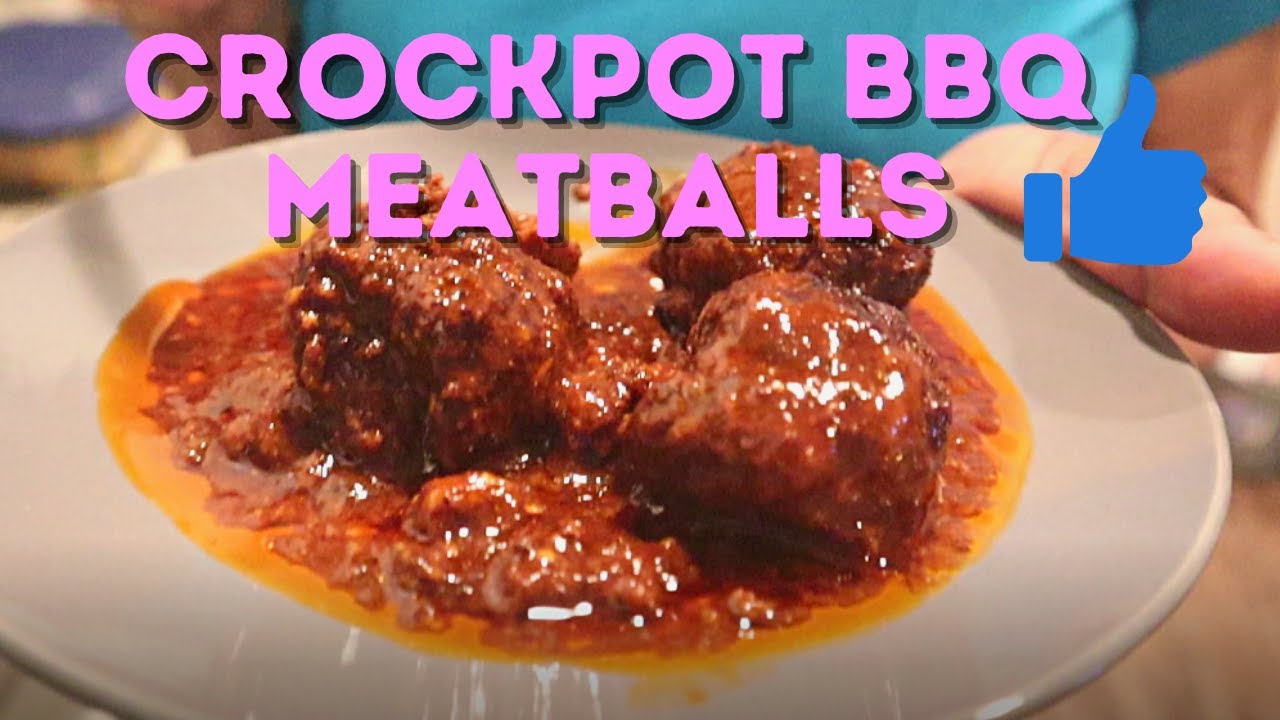 EASY Crockpot BBQ Meatballs Crockpot Holiday Recipe Family Dinners