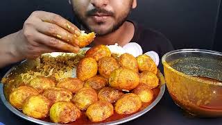 Spicy 20 Egg Curry Eating | Oily Egg Kosha Curry Eating | #bhukkharboy