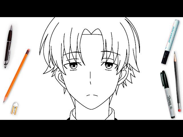 How To Draw Ayanokouji Kiyotaka From Classroom Of The Elite Step By Step  [Tutorial] For Beginners 