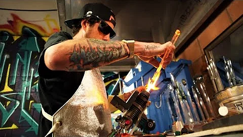 The Physical Act Of Artistry   (Glass blowing craftsman Shaun Merrill)