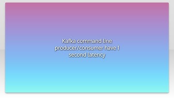 Kafka command line producer/consumer have 1 second latency