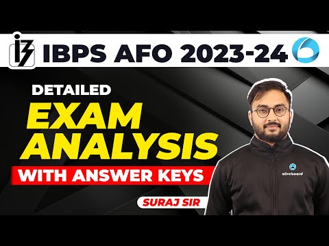 IBPS SO AFO Mains 2023-24 Exam Analysis | IBPS AFO Mains Analysis 2024 | Asked Question | Answer Key