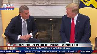 INTERNATIONAL VISIT: Czech Republic Prime Minister with President Trump at White House
