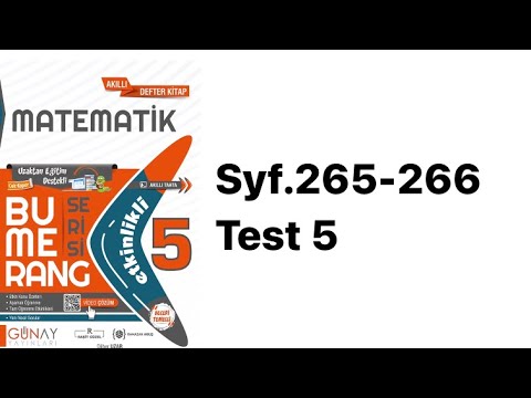 5.SINIF BUMERANG S.265-266 KAVRATAN TEST 5