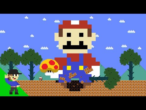 Level UP: Mario finds a Mega Mushroom but never stops growing