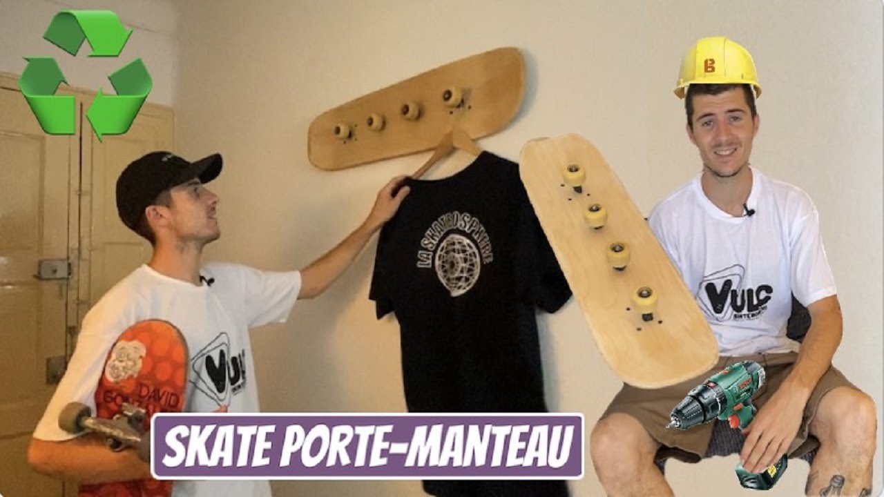 porte manteau planche de skate