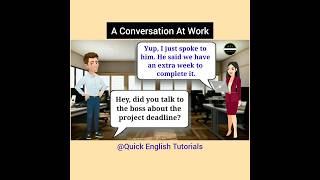 English Conversation At Work || English speaking shorts englishspeaking shortvideo