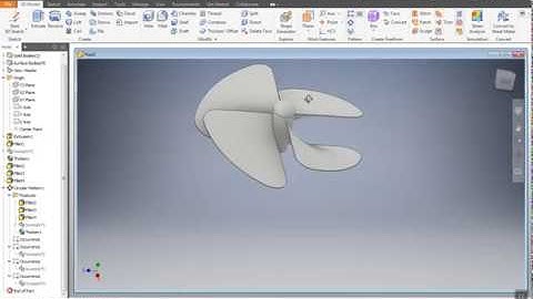 Autodesk Inventor I Chapter 2.3 I sweep path with guide rail with Helix & Circular pattern