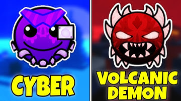 How to get CYBER & VOLCANIC DEMON in Find the Geometry Dash Difficulties! [337] - Roblox