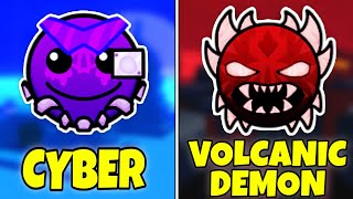 How to get CYBER & VOLCANIC DEMON in Find the Geometry Dash Difficulties! [337] - Roblox