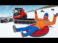 Snow Tubing with Handyman Hal❄️Snow Grooming Vehicle❄️Playing in the Snow for Kids