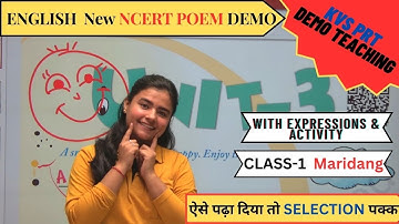 🎯KVS PRT Interview English Poem Demo Teaching with actions | Maridang Class 1 Poem Two Little Hands