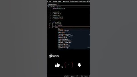 Amazing Turtle Graphics Program in Python #python #shorts #youtubeshorts #shortvideo #coding #viral