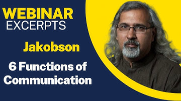 Roman Jakobson: Six Functions of an Act of Communication| Poetic Function| Webinar Excerpt
