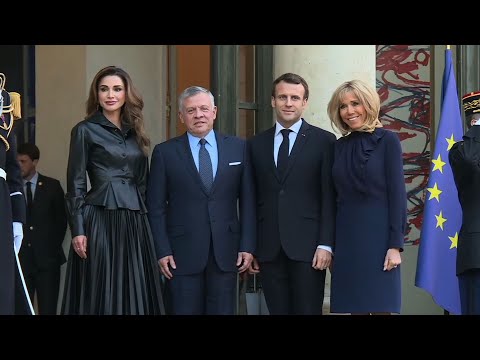 ماكرون يستقبل العاهل الأردني في باريس