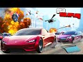 ГОНКА ДВУХ ТЕСЕЛ НА АВТОПИЛОТЕ! УХОДИМ ОТ ПОЛИЦИИ В GTA 5 RP