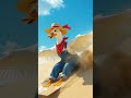 This duck is absolutely crushing the sand dunes! 🦆🏂 #viral #shortvideos #trending #ai #chatgpt