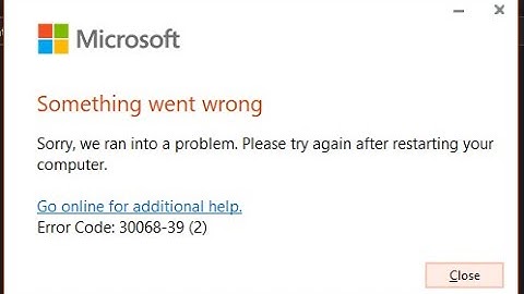 Office Install Error 30068 39