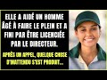 Elle a aid un homme g  faire le plein de sa voiture et a fini par tre licencie par le grant