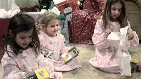 Eddins girls on Christmas morning 2010