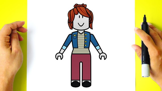 COMO DESENHAR UM PERSONAGEM DA ROBLOX