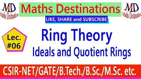 Ideals and Quotient Rings (lec-6)