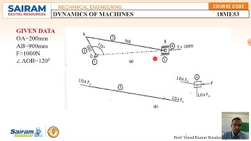 Lecture Video 4_18ME53_Module 1 _Problem on Slider crank mechanism 3_Vinod Biradar