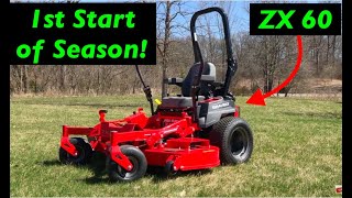 Beginner tutorial Zero turn Mower - "1st start of season Prep" - GRAVELY!