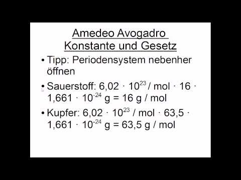 Video: Schlussfolgerung (Formel) Und Berechnung Der Konstanten Avogadro - Alternative Ansicht