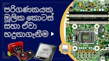 පරිගණකයක මූලික කොටස් සහා ඒවා හදුනාගැනීම.Basic components of a computer and identify them
